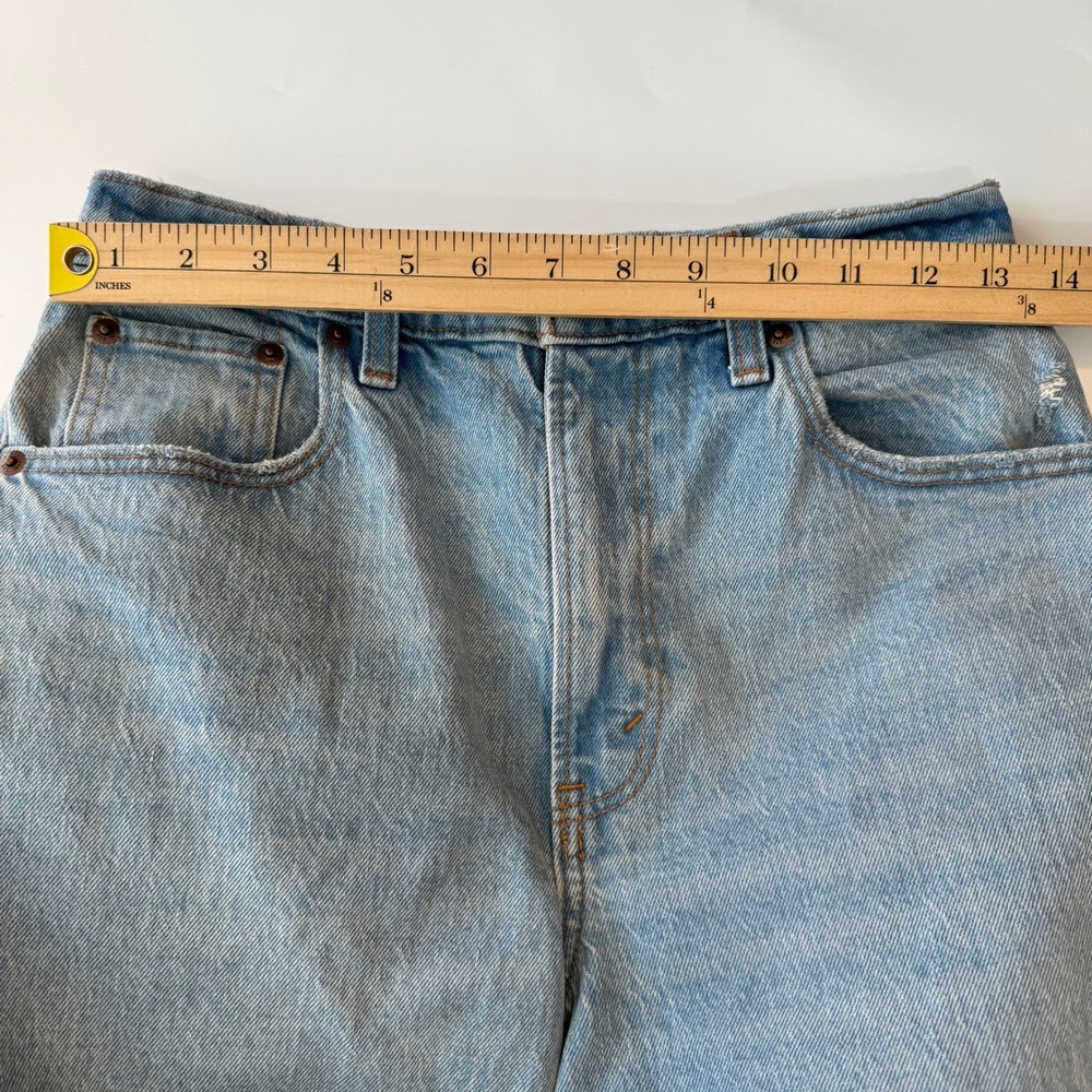 Abercrombie & Fitch 90s Straight Ultra High Rise Denim Jeans Light Blue 26 2L - Picture 10 of 12